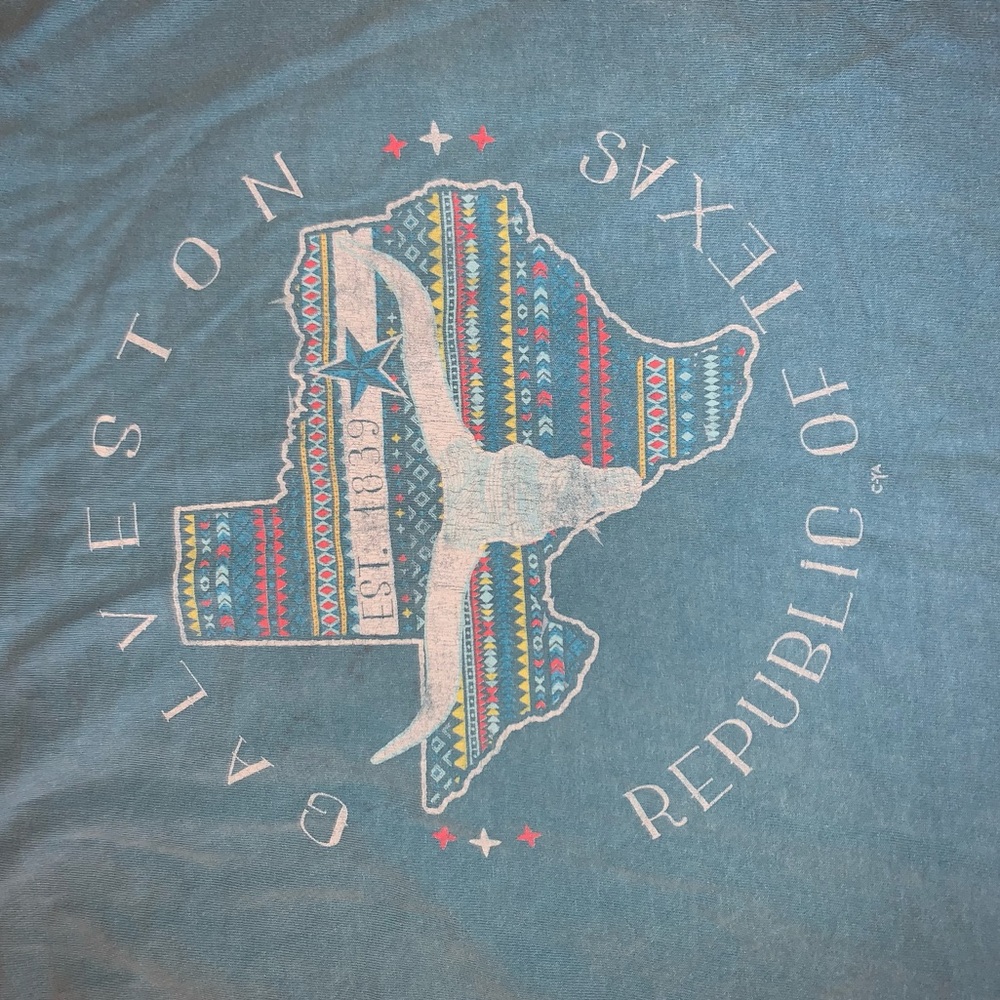 light blue galveston t-shirt